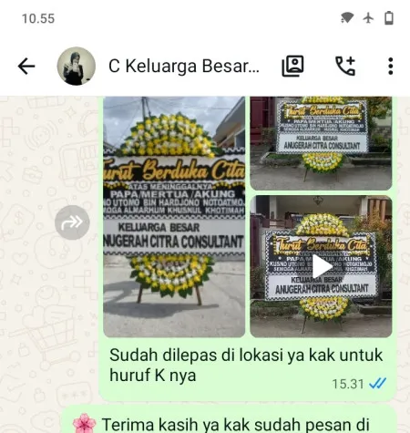 Pengiriman Papan Bunga Duka Kreo